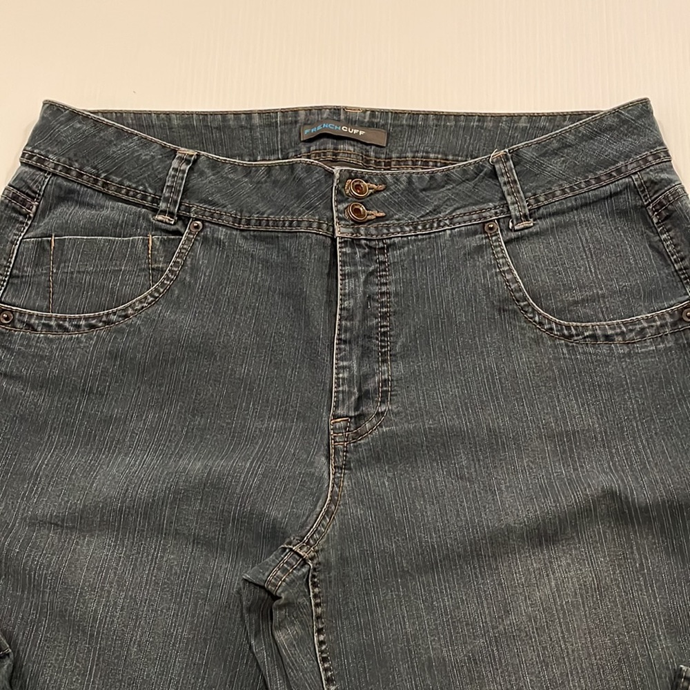 French Cuff wide leg jeans, women’s size 14